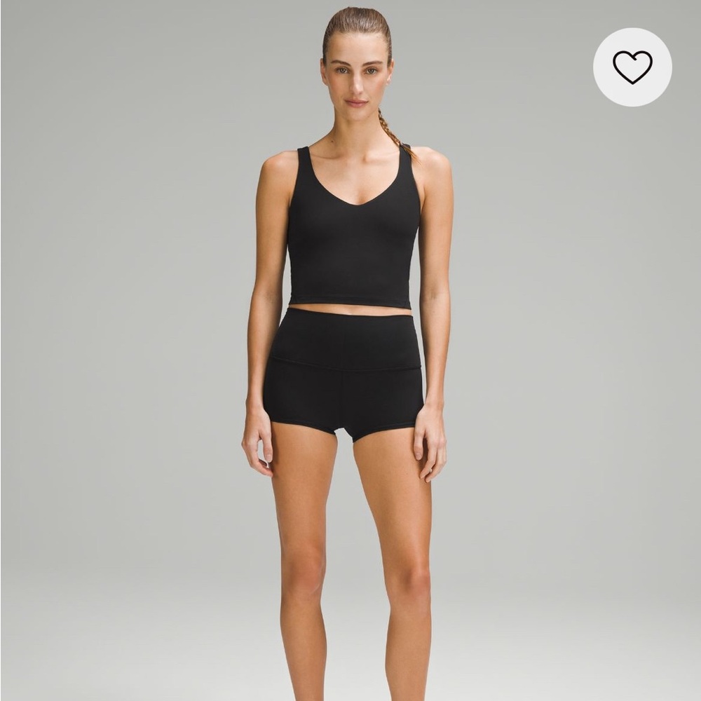 lululemon High Rise 2” Olive Green Shorts Size 2